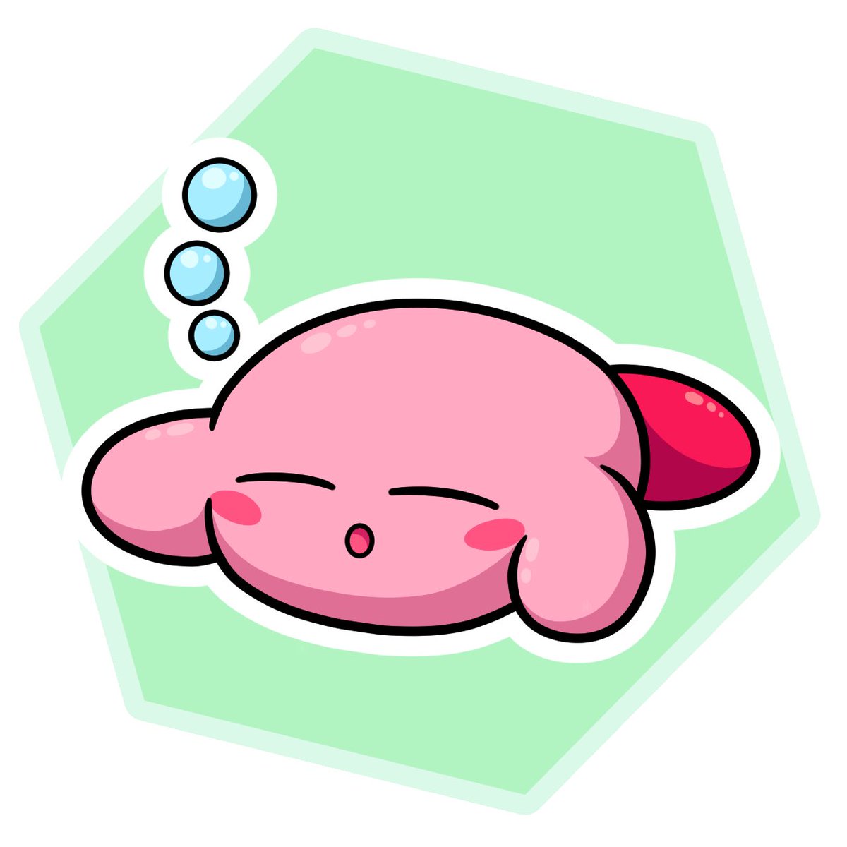 Design3DS's tweet image. I made a sticker sheet for my SO’s birthday, so I’ll upload some of them periodically for people here to see! 
#Kirby 
#星のカービィ 
#Sticker