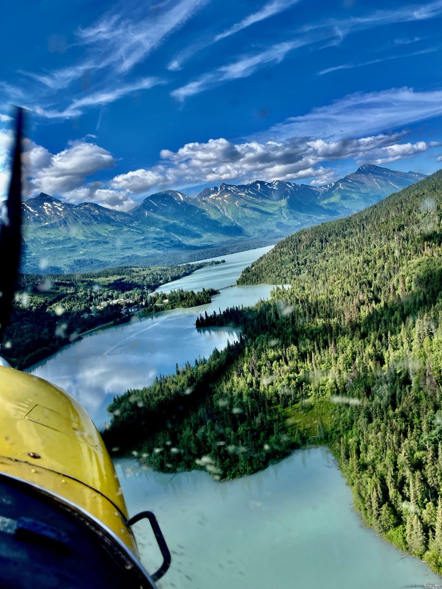 @WayneThallander @FuzyJoe @ScottStrazzante taken as my pilot Trey flew me back into Moose Pass after a 3 Day 2 Night trip off the grid.  Can't remember ever coming in from the south like this, but that flight path set up this amazing shot.  @AlaskaMagazine @AlaskaNPS