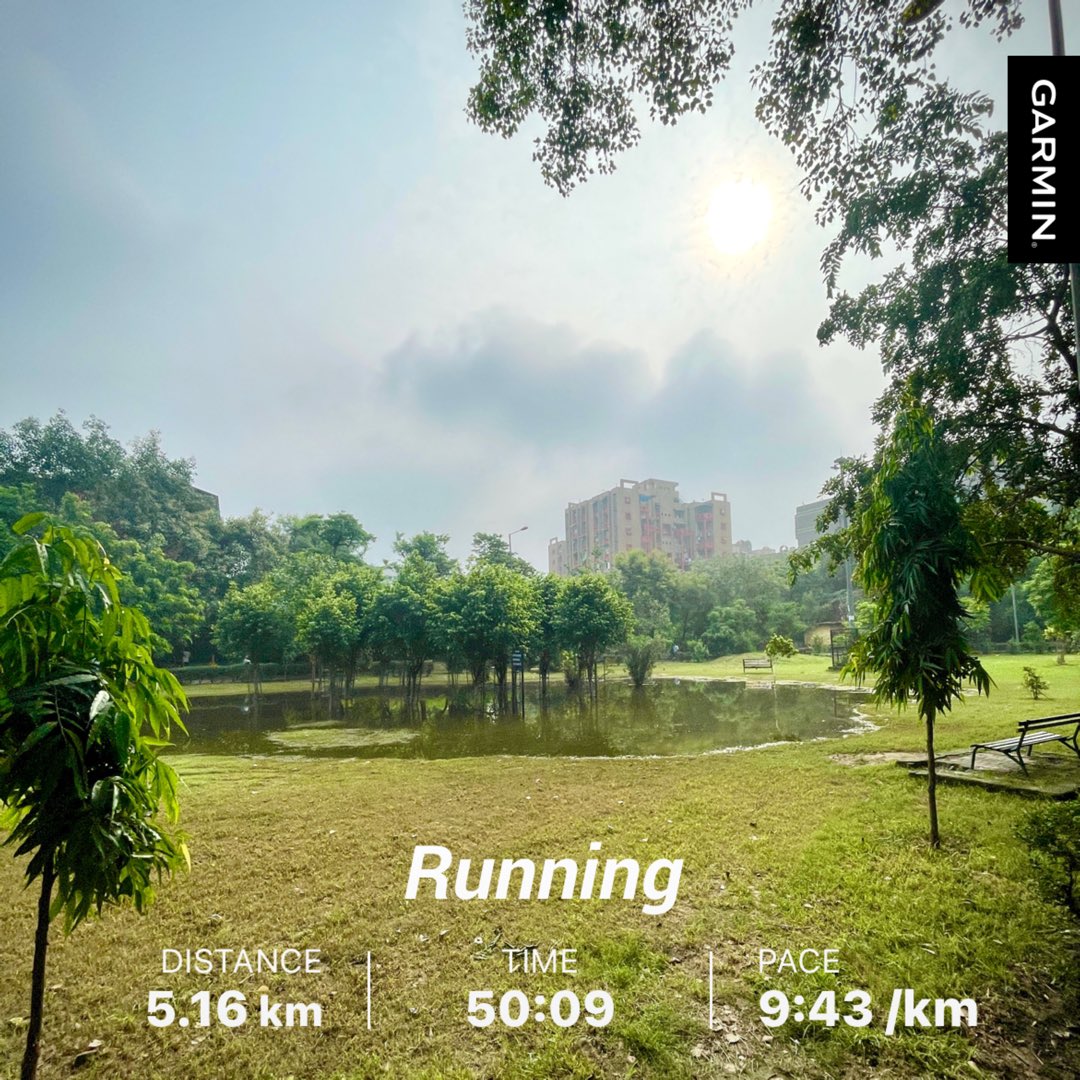A #runescape to me is cherished✌️
It’s fun to step out early #fridaymorning 
It’s nothing than an amazing feeling🍀
Although #DelhiRains keeping low wd high #humidity killing d temptation 2🏃‍♂️
#runbydeepak #naturelover #fitnesslifestyle #EnjoyYourPassion 
#runchat #slowrun 🏃‍♂️🥳