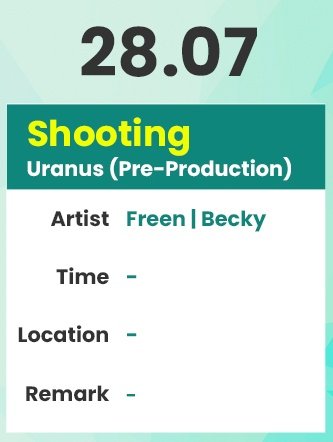 Today schedule.

#Beckysangels
#FreenBeckyUranus2324