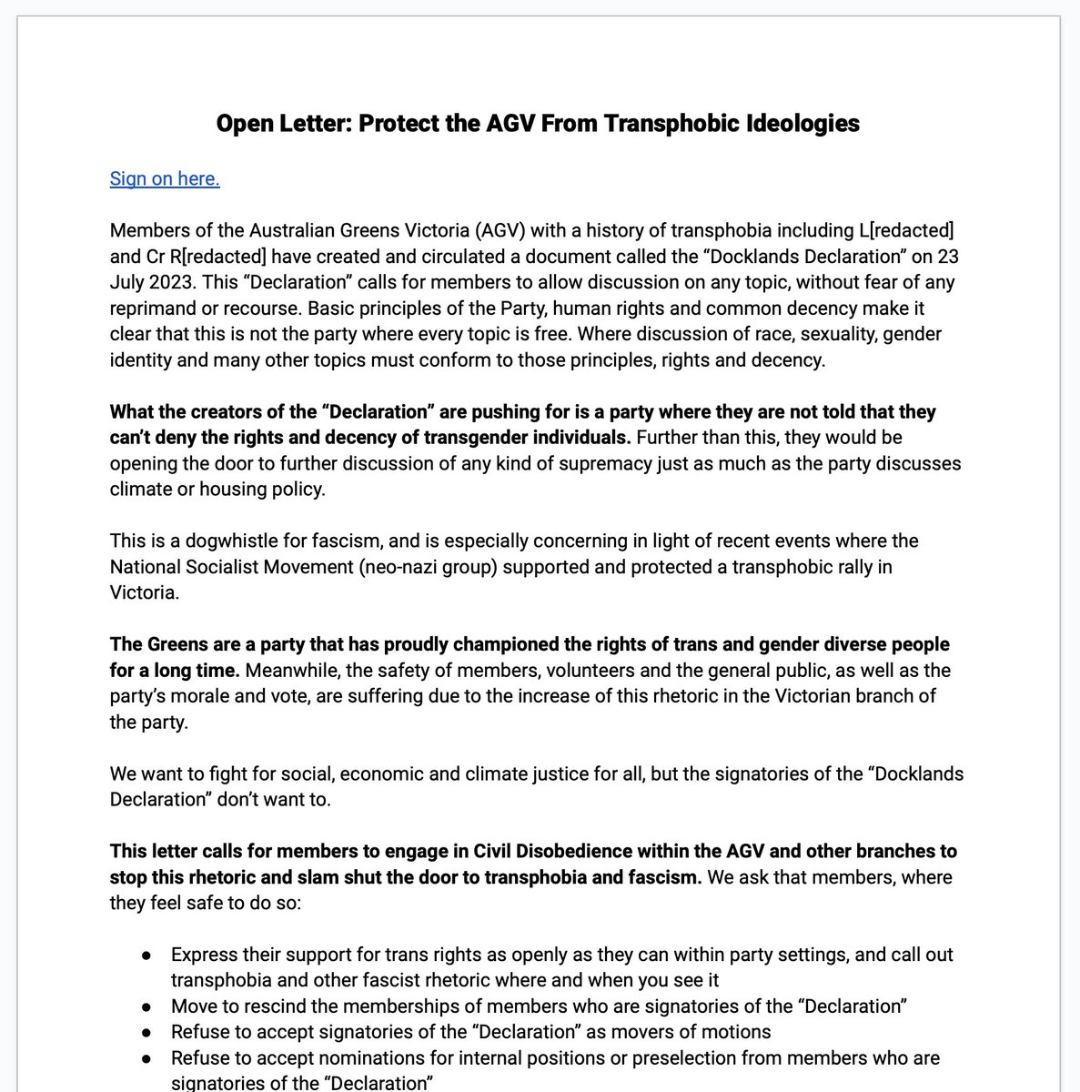 amy_sargeant_'s tweet photo. There's a fantastic open letter denouncing transphobia in the Australian Greens, which we can all sign on. ⚧️🔥💖 Go go go!: https://t.co/bhPWoLPTwx https://t.co/jUSvDHt8b4