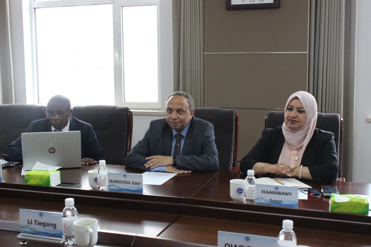 OsfOceanDecade's tweet photo. Prof. Amr Hamouda and Dr. Suzan El-Gharabawy from #NIOF and Prof. James Njiru from #KMFRI, visited #FIO in Qingdao, China and engaged in enthusiastic discussions with the OSF Programme regarding future cooperation. #OceanDecade https://t.co/6WgZhgQeJa