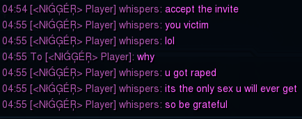 After he blindcountered my banebust and i left without saying anything. LOL. 
I mean I didn't reply anything and he just spammed me. 
Some people are just losers LOL