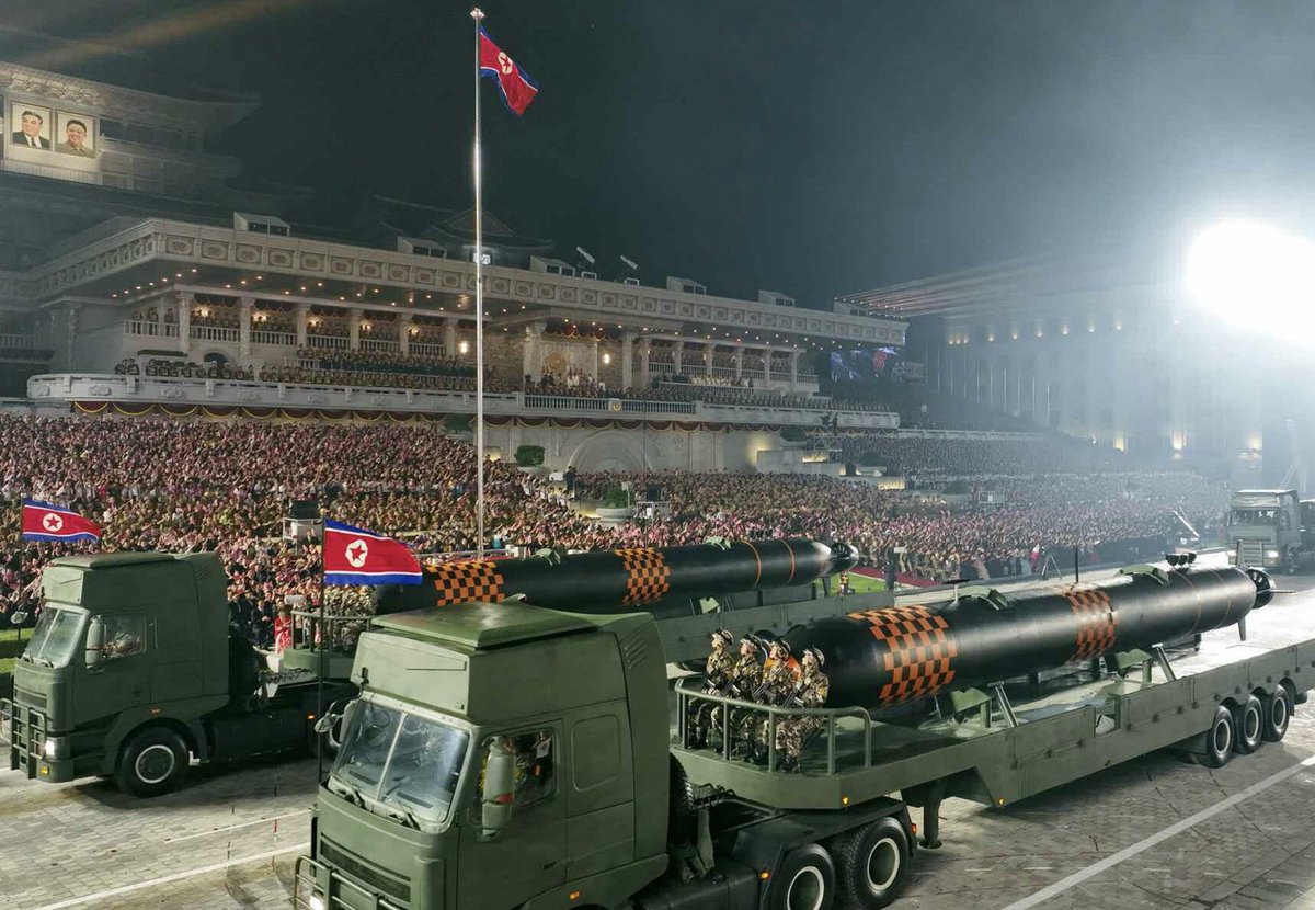 sentdefender's tweet image. The First Images of the “70th Anniversary of the Armistice of the Korean War Parade” in the North Korean Capital of Pyongyang on July 27th have been released with the Event reportedly attended by Delegations from both Russia and China; during the Parade a number of Advanced…