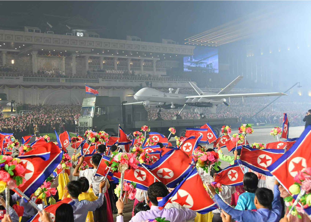 sentdefender's tweet image. The First Images of the “70th Anniversary of the Armistice of the Korean War Parade” in the North Korean Capital of Pyongyang on July 27th have been released with the Event reportedly attended by Delegations from both Russia and China; during the Parade a number of Advanced…