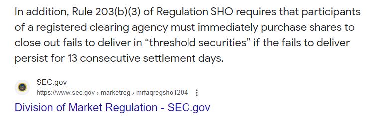 ApeOnIhub's tweet photo. $AMC ON #NYSE #REGSHOLIST 24 DAYS ON 7/27/23 TYING PREVIOUS RECORD
https://t.co/NF11JzRnKA
Rule 203(b)(3) of Regulation SHO https://t.co/MRXtB467F6(b,for%2013%20consecutive%20settlement%20days. https://t.co/QYzVJm3Agw