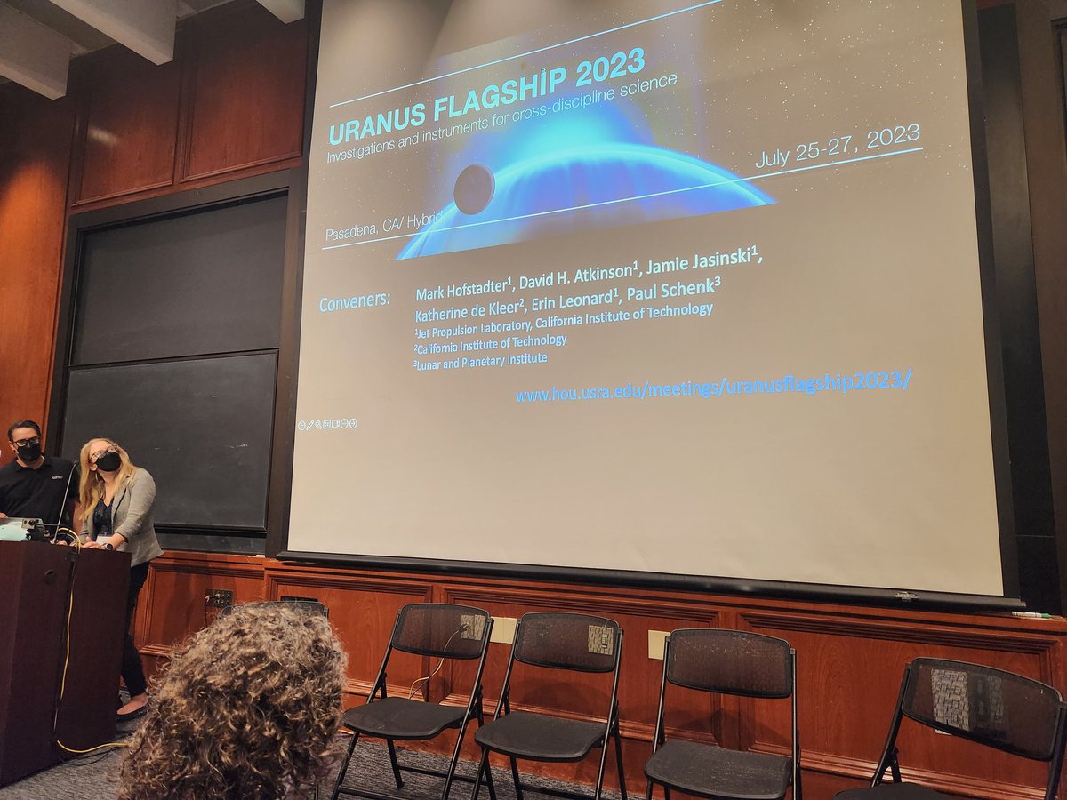 What a great workshop! #uranus2023 was eye-opening. There is so much great science being done ahead of the flagship mission! We had the pleasure to present on a mission concept of a swarm of CubeSats to explore the atmosphere of #uranus.