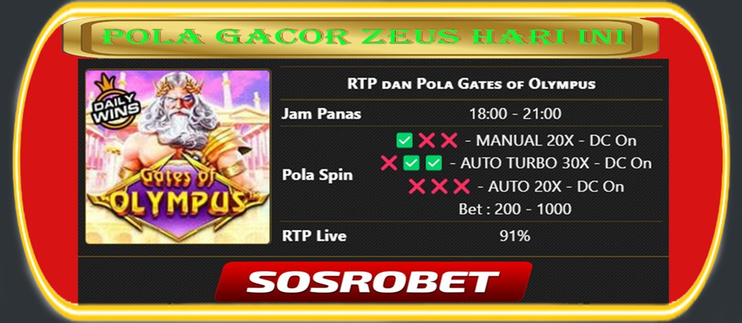 BOCORAN_RTP's tweet photo. Mantap POLA ZEUS HARI INI, Langsung gaskuy boskuh.. #SOSROBET #slotonline #sosrobetslotgacor #sosrobetslot #judionline #slot #sosrobetgacor #cssosrobet #slotgacor #judionlineterpercaya #judislot #situsjudionline #slotgame #pragmaticplay #joker #poker #livecasino #slotindonesia https://t.co/oUHXHoxz6I