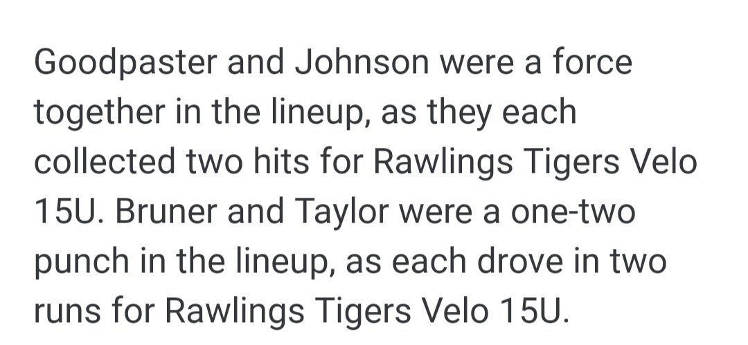 _brons0ntaylor's tweet photo. Stand up double with 2 rbis to tie the game 2-2 https://t.co/ykT1jQx2ST