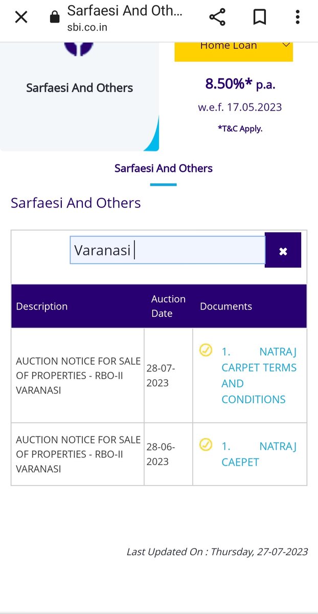 कृपया नीचे दिए हुए तथ्यों का अवलोकन करते हुए E-Auction 28-07-2023 को रोकते हुए निरस्त करने की कृपा करें।
रीजनल मैनेजर,स्टेट बैंक ऑफ इंडिया,आर.बी. ओ-II,वाराणसी
ऑथराइज्ड ऑफिसर-आर्ष महाजन 
ब्रांच मैनेजर,एस.बी.आई-गोपीगंज
<a href="/DM_Bhadohi/">District Magistrate Bhadohi</a> 
<a href="/commissionermzp/">Commissioner, Vindhyachal Division-Mirzapur</a>
<a href="/TheOfficialSBI/">State Bank of India</a>
<a href="/myogiadityanath/">Yogi Adityanath</a>