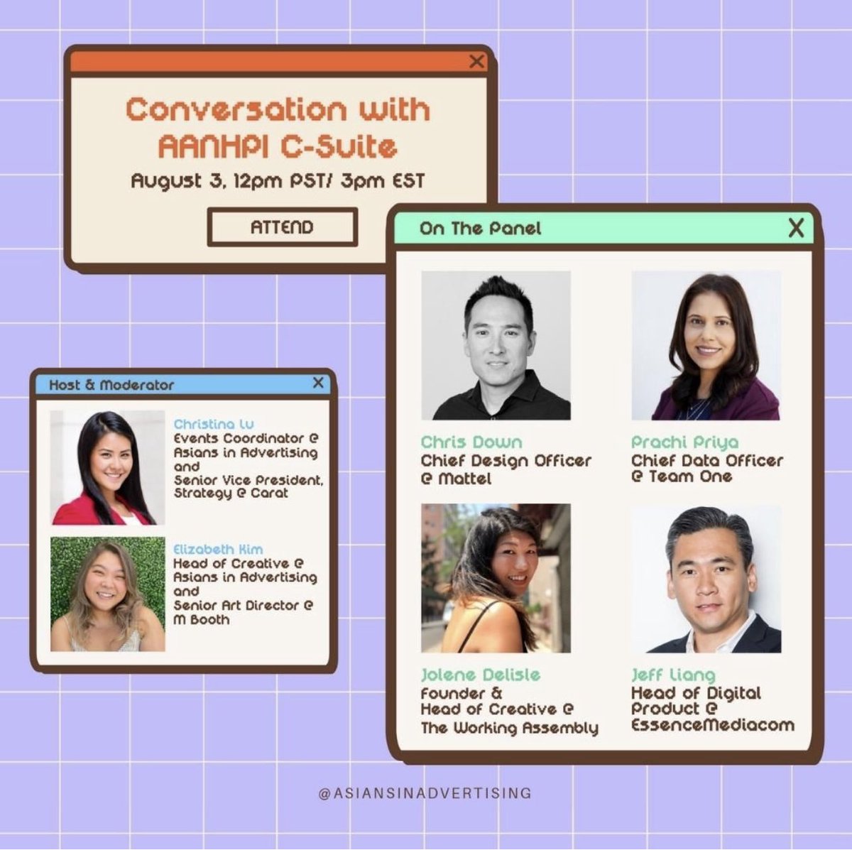 Asians in Advertising’s Conversation with AAHNPI C-Suite is back. Check out this FREE event where you will hear from Asians that made it to that elusive C-suite positions 🤩

Sign up: Asiansinadvertising@gmail.com
