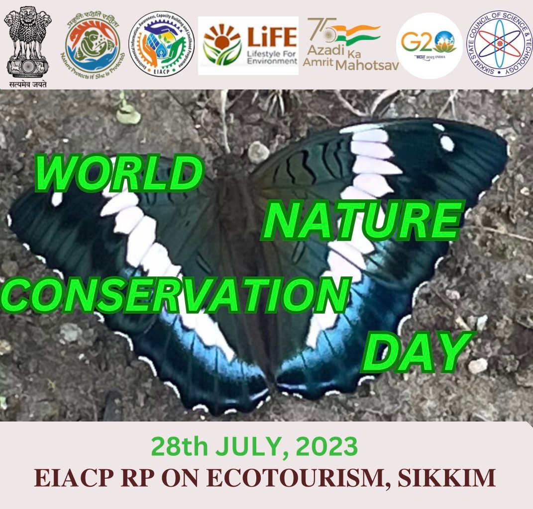 EIACPECOTOURISM's tweet photo. @EIACPECOTOURISM has prepared an e-poster on the occasion of World Nature Conservation Day @moefcc @EIACPIndia #Blueduke #StatebutterflyofSikkim #ChooseLife #MissionLiFE https://t.co/r2SaDEdGpq