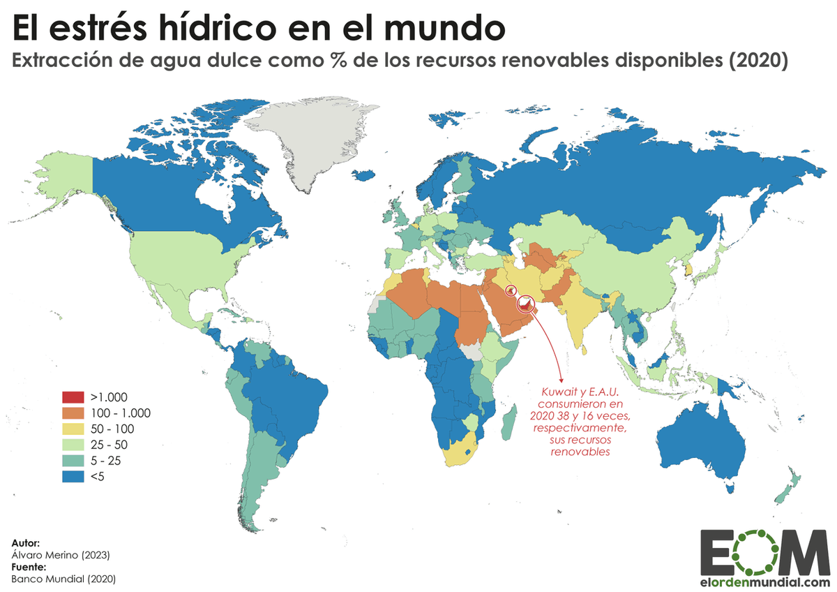 elOrdenMundial's tweet photo. 💧 Casi 850 millones de personas en el mundo no tienen acceso a agua potable 💧

El agua es un bien cada vez más escaso. 

La sobreexplotación de recursos, el crecimiento demográfico  y el cambio climático están aumentando el estrés hídrico en el mundo 👇
https://t.co/HOp30CUe48 https://t.co/iMB020rpjq