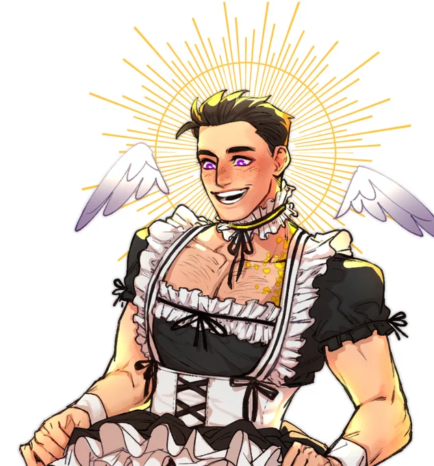 throwback to my maid archangel gabriel art from last year. i manifested this 