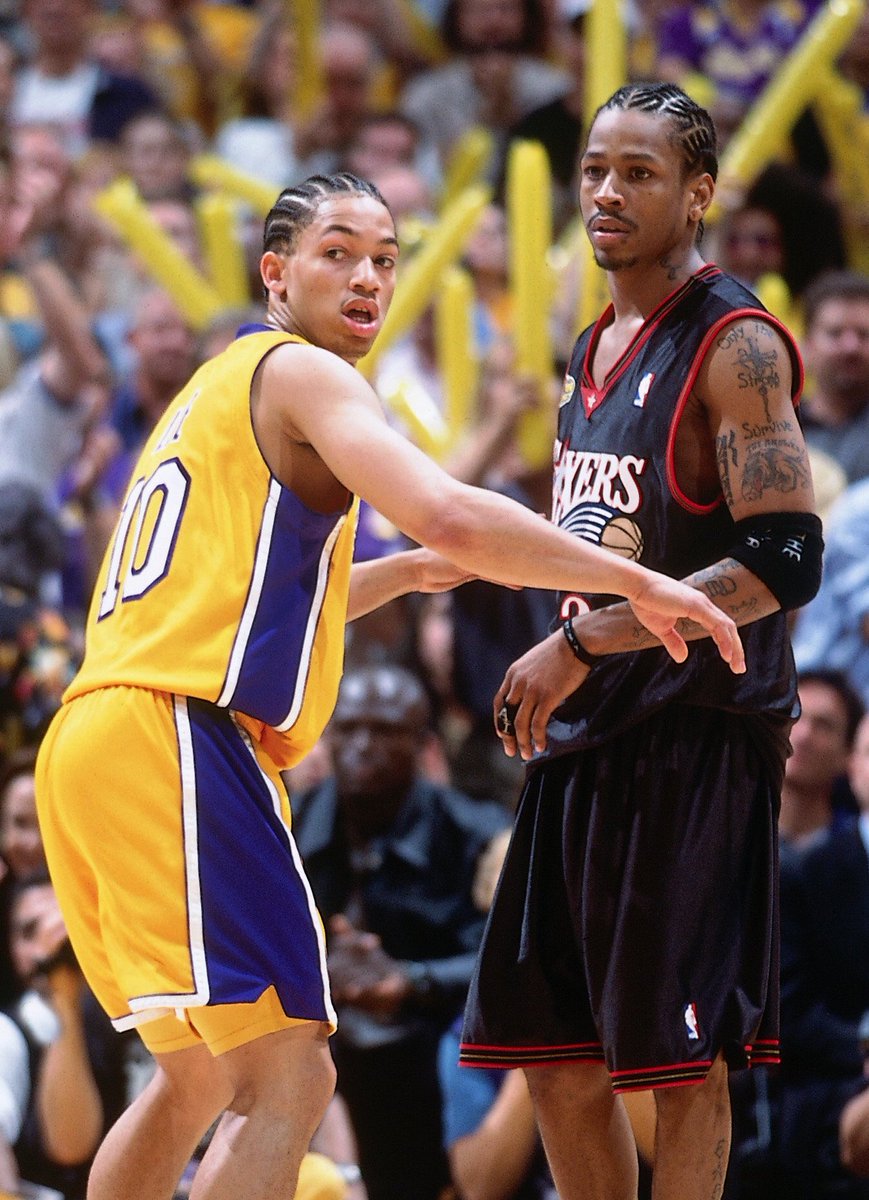 BleacherReport's tweet photo. "I fell down and then he stepped over me ... it's not a big deal." 👀

Ty Lue on Allen Iverson stepping over him in 2001 Finals https://t.co/Kf4EHcItKX