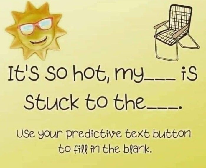 WhereTrueLoveIs's tweet image. It&apos;s so hot my Beloved is stuck to the TV.
Your turn. #justforfun #predictivetext #letsplay