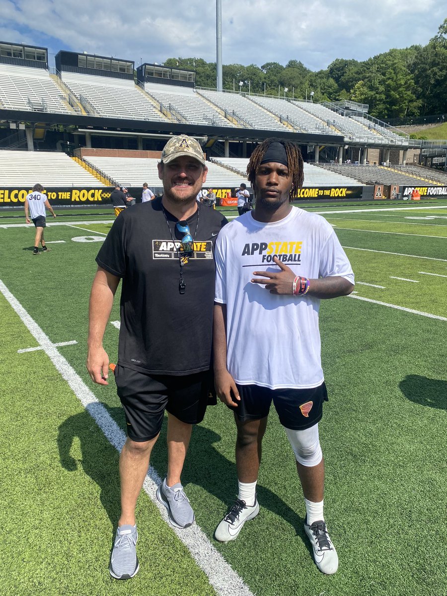 Zion32Ettison's tweet photo. Had a great time yesterday @AppState_FB  learned a lot and competed even more appreciate you all @Coach_Cab @tman5_15 https://t.co/7R27sXiKNg