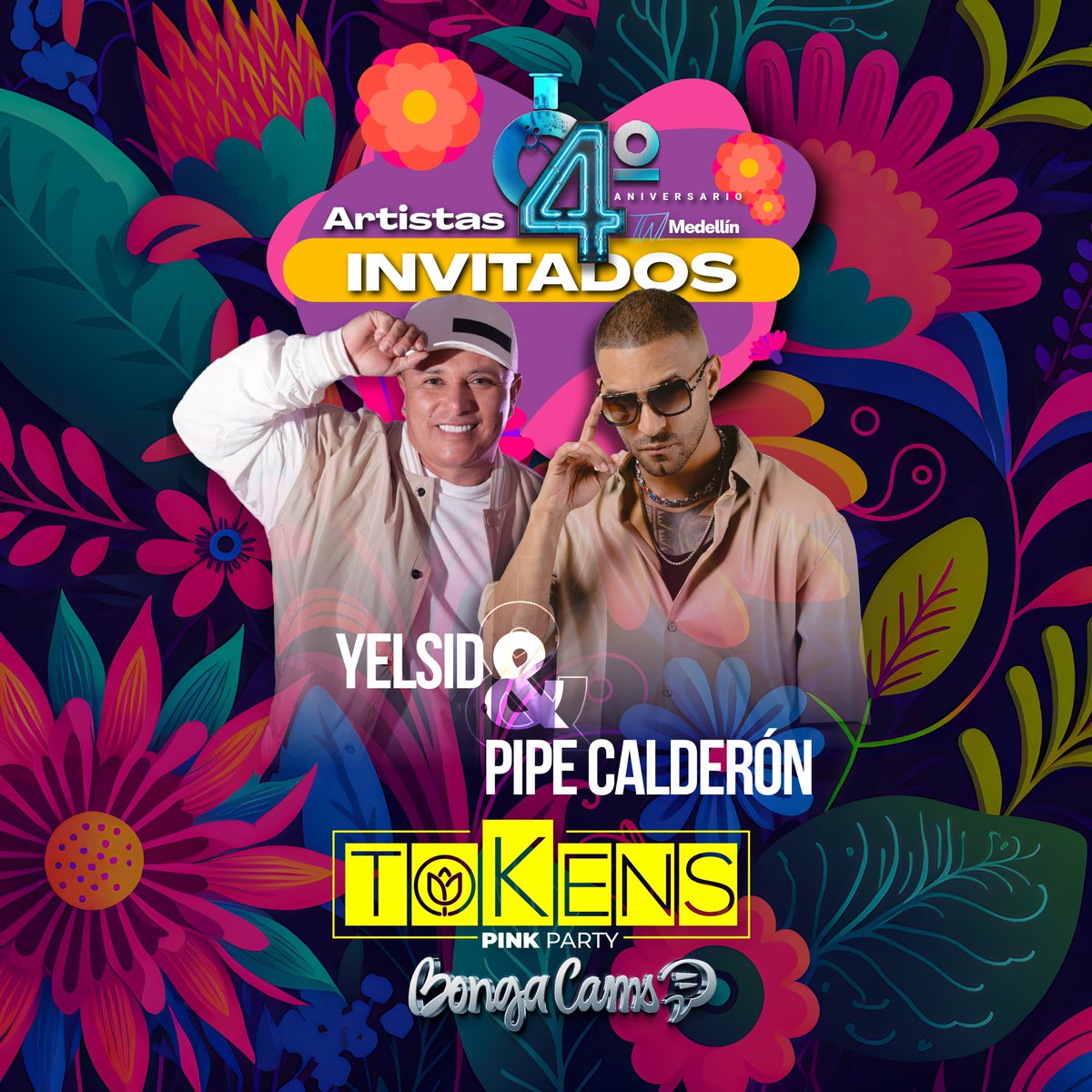 TokensParty's tweet photo. Sabes que somos amantes al perreo y a la música urbana, y estamos seguros que tú también. 🔥

Así que el próximo 2 de agosto queremos verte bailar toda la noche al ritmo de Pipe Calderón y Yelsid: nuestros artistas invitados a la Tokens Pink Party. 🎀💕 https://t.co/Bp4hM0ML6q