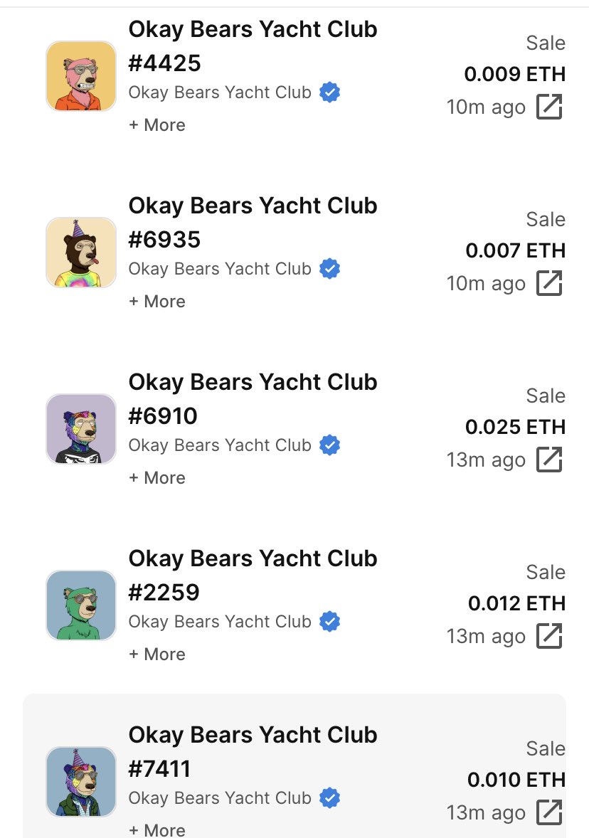 RuneSaloon's tweet image. Oh nice @RicardoTemmer just swept @OkayBearsYC #OpenseaNFTs #obyc