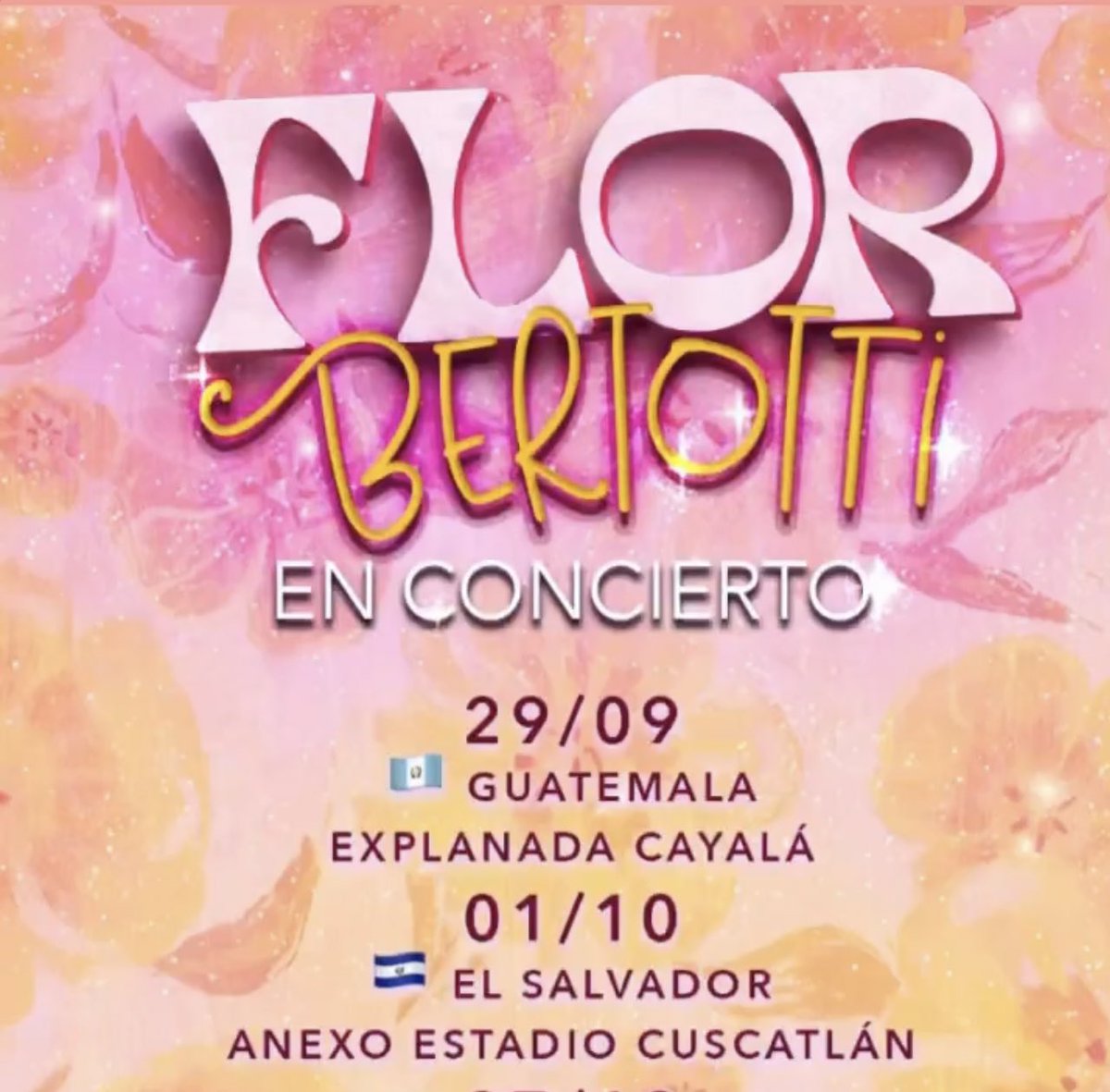 PartySV_'s tweet photo. Oficialmente tenemos fecha para Flor Bertotti en El Salvador 🇸🇻.
1 de Octubre Complejo Cuscatlán más información con nosotros #partysv https://t.co/4JKsVg43Ni