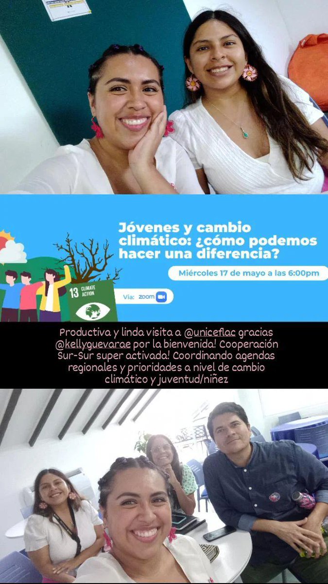 JoiceNajmMendez's tweet photo. ✨️Monthly actions #tbt
📣Meeting with @accioncpy and @UNICEFParaguay to present an annual working plan
🇵🇾Planning risk prevention strategies with national partners
🇵🇦Meeting @uniceflac #climatechange team to link with @YAGClimate
🌎🇧🇷Launch of the @rcoylatam Spanish/Portuguese https://t.co/xvwD7VFQDd