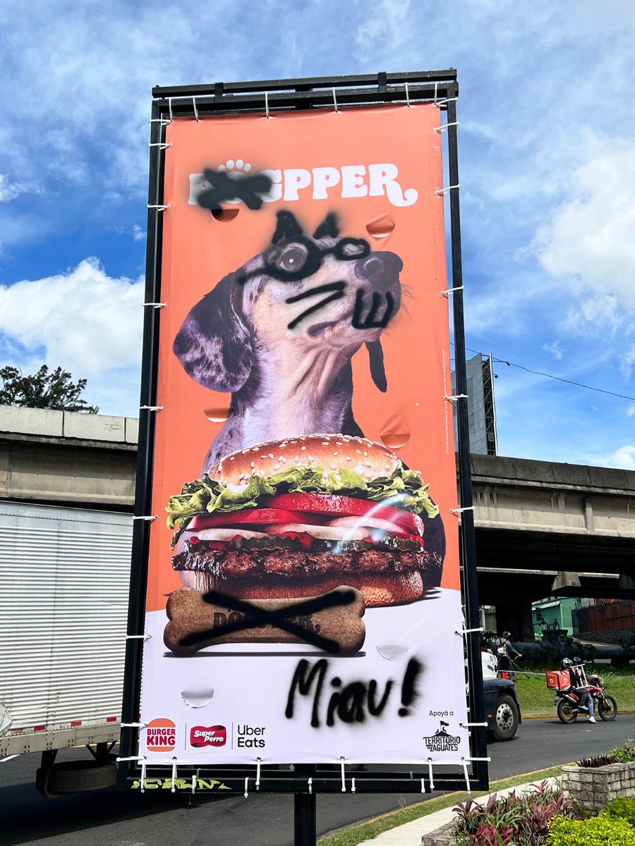 BurgerKingCR1's tweet image. ¡Estamos haciendo las investigaciones respectivas por el vandalismo cometido ayer en nuestro restaurante de San Pedro!

Hemos recibido mensajes preocupados por los materiales alterados de nuestra campaña Dogpper®️, les aseguramos que daremos con los responsables. 🔥😤
