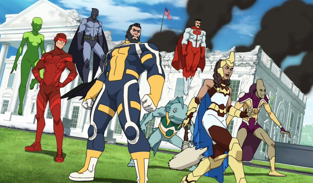 splashpagevideo's tweet photo. wyd if you’re on a date with this girl but  the Guardians of the Globe are fighting the Mauler Twins and need your help?
#Invincible https://t.co/hJmBf3gJFa