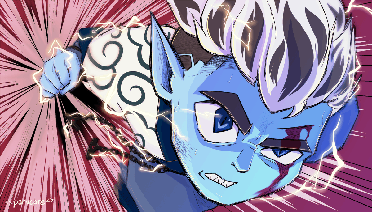 parvcore's tweet photo. One my my favorite attacks I did for this year's Artfight! L by @eurynomeart https://t.co/M3AAfzrpWe