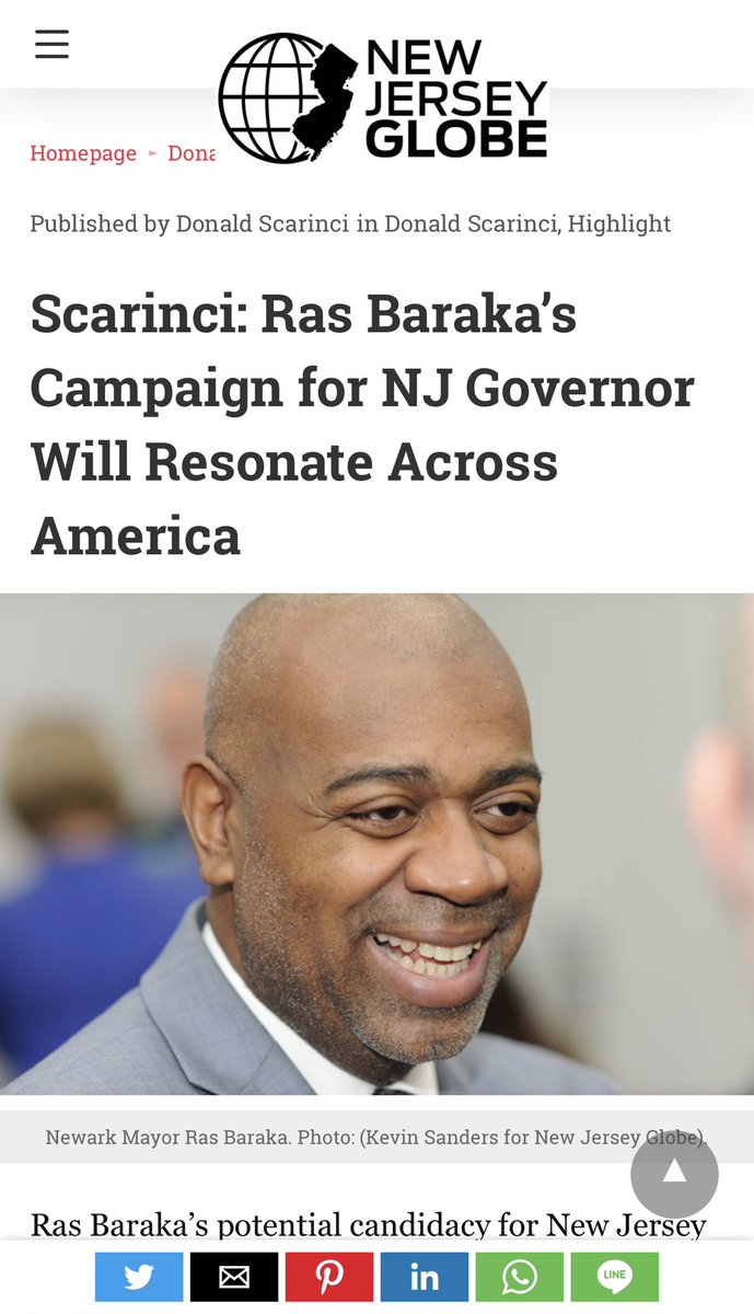 ShoshannaPage's tweet photo. Governor Baraka has a great ring to it! Don’t you think? Not so fun fact: Only five African-Americans have served as governor of one of the 50 U.S. states in our nation’s history. #wecandobetter #Newarkforward https://t.co/xlb6qZJBPh