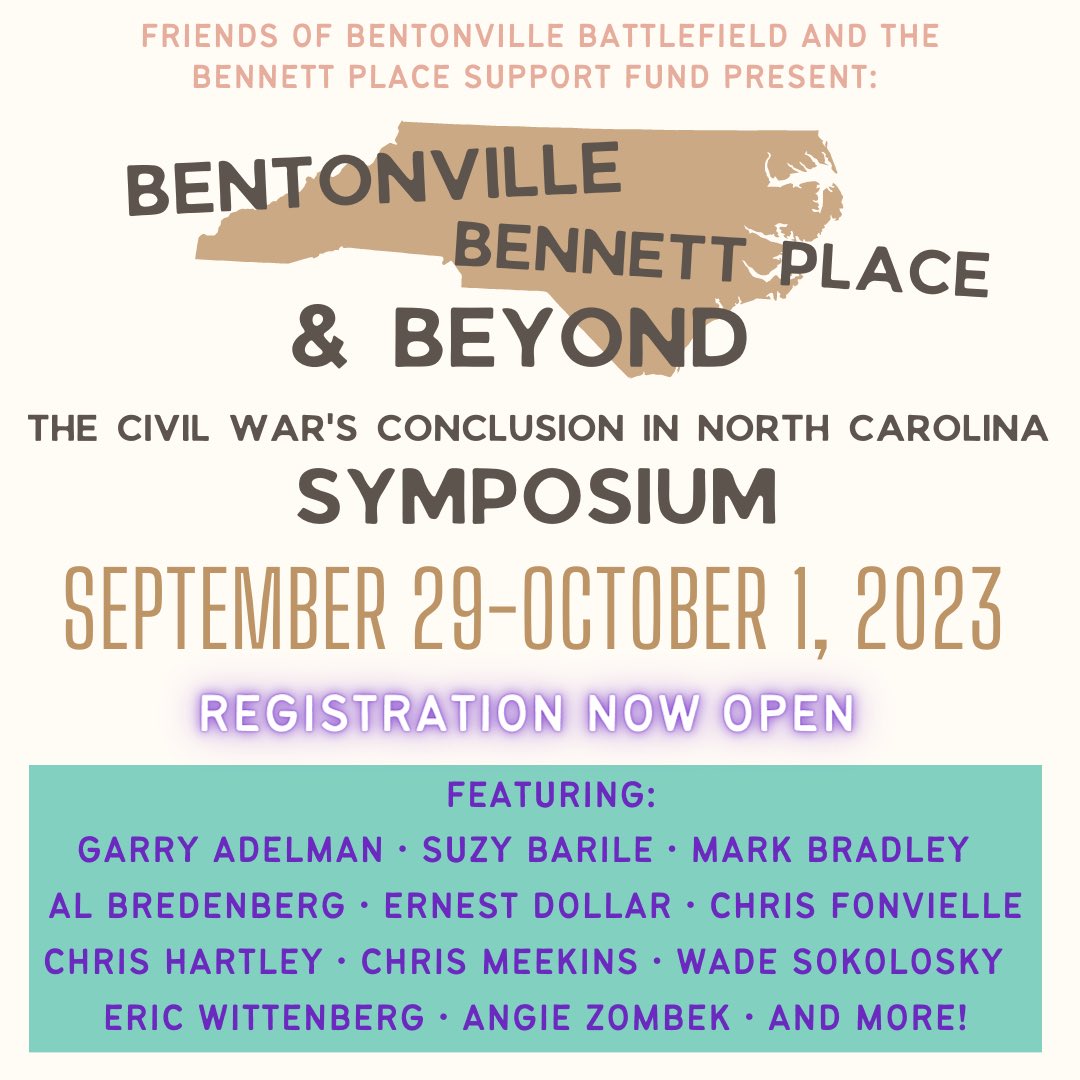 Don’t miss this Civil War symposium! What a great lineup of speakers and events. For more info, visit https:/fobbnc.com/2023-civil-war-symposium/