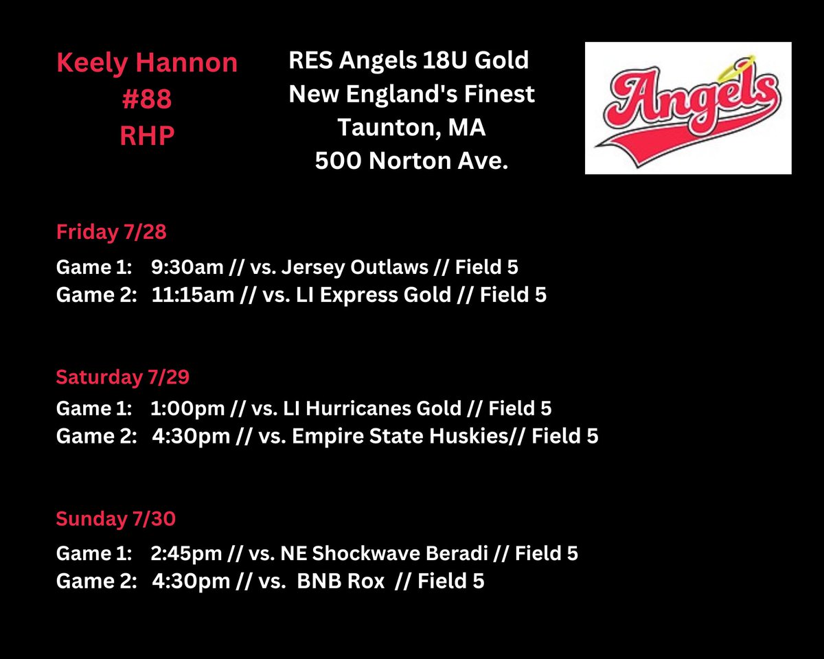 My schedule for this weekend!