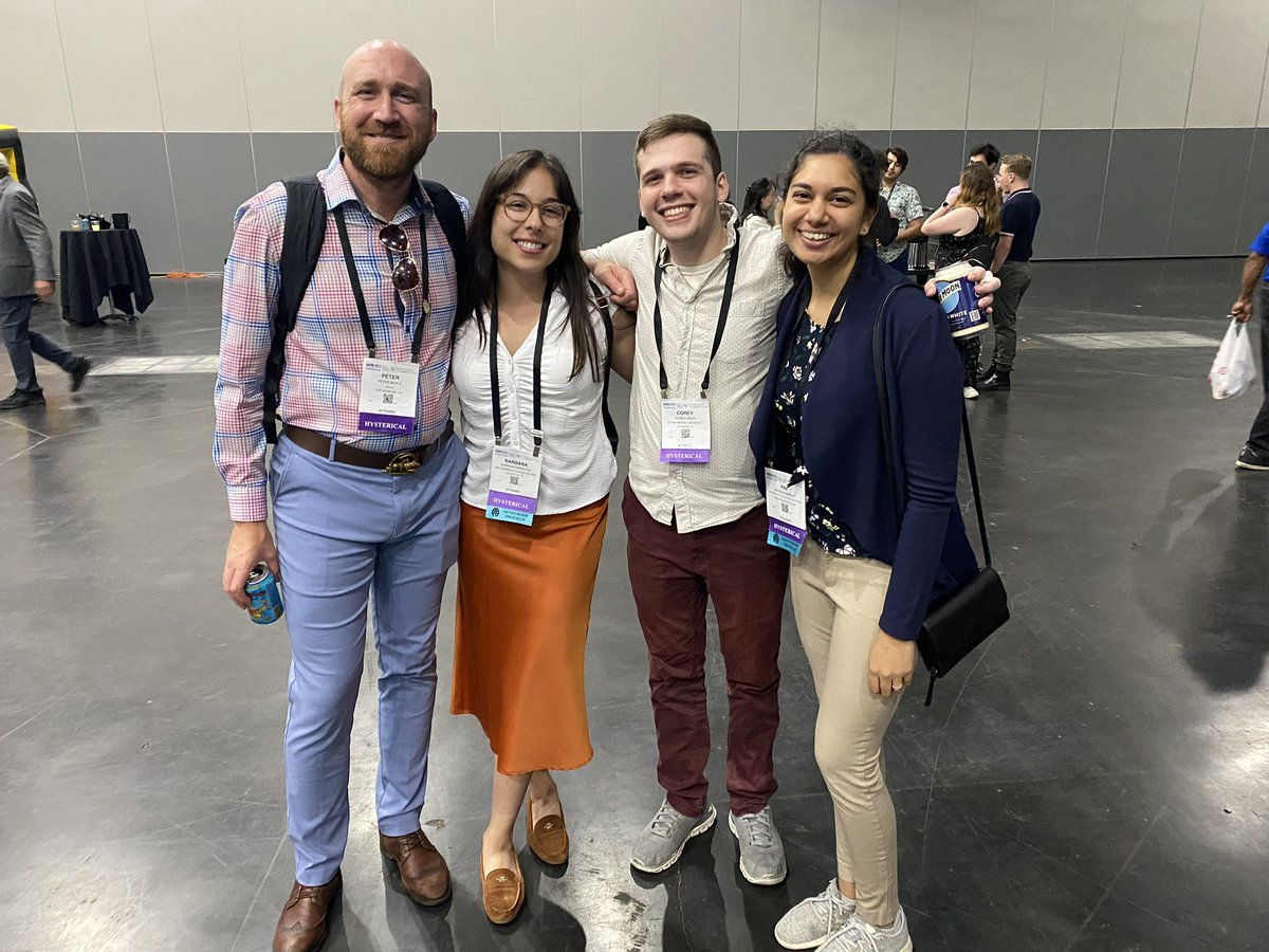 a little postering, sharing of ideas, and reuniting with amazing people. our friendship started during #medphys grad school interviews and has gone strong all this time, even though we are in 3 different states. i love reconnecting with you 💙 #AAPM2023