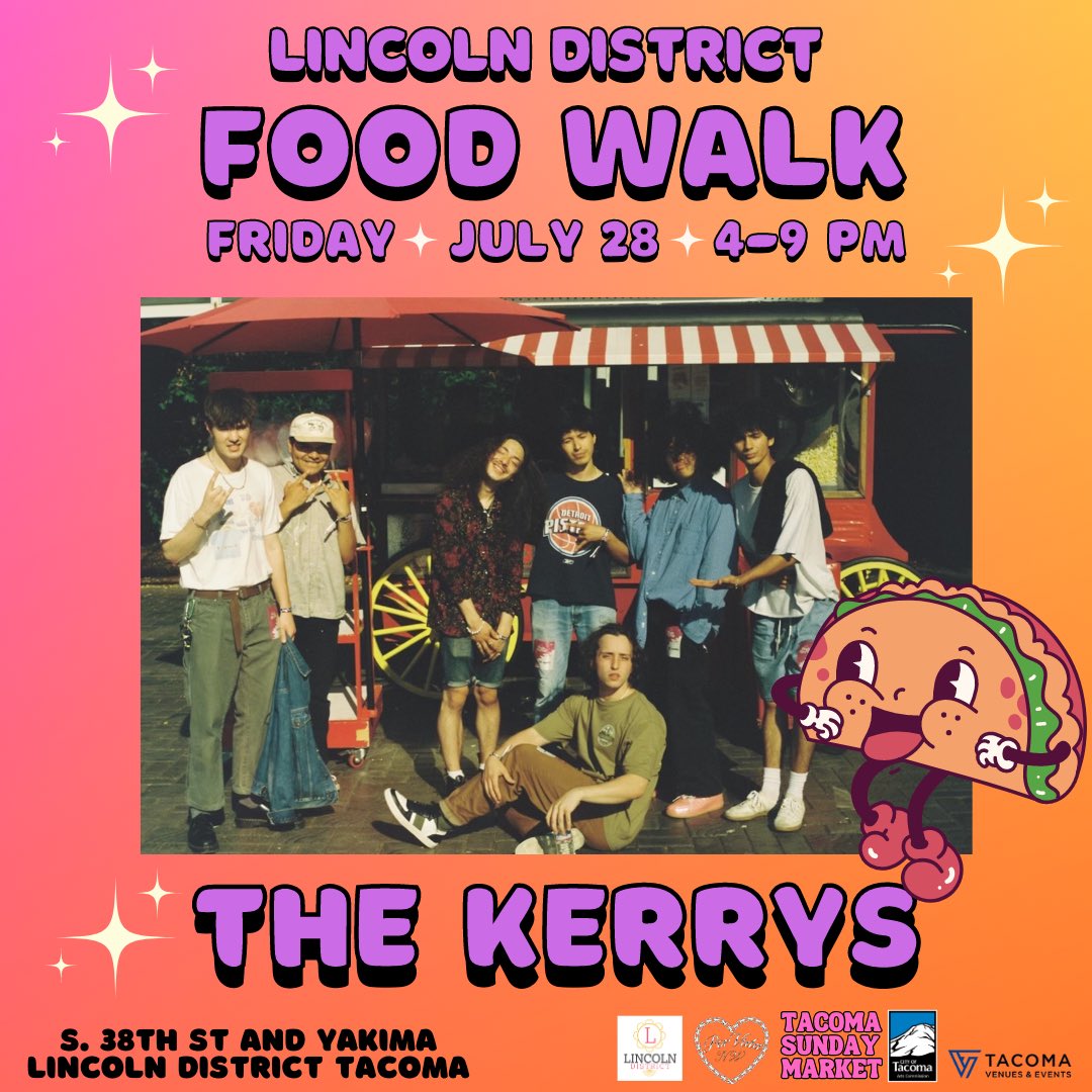 AllStarVintage's tweet photo. Lincoln District Food Walk is tomorrow! We’re shutting down the block for a street food party!

✨ 25 food trucks
✨Restaurant Specials
✨Michelada beer garden 
✨ A pop up marketplace w/ vintage dealers &amp; makers
✨@loskerrys first show in Tacoma! 
 ✨Tremenda Diosa
✨ @esepaxo https://t.co/VgSdbX7ceM