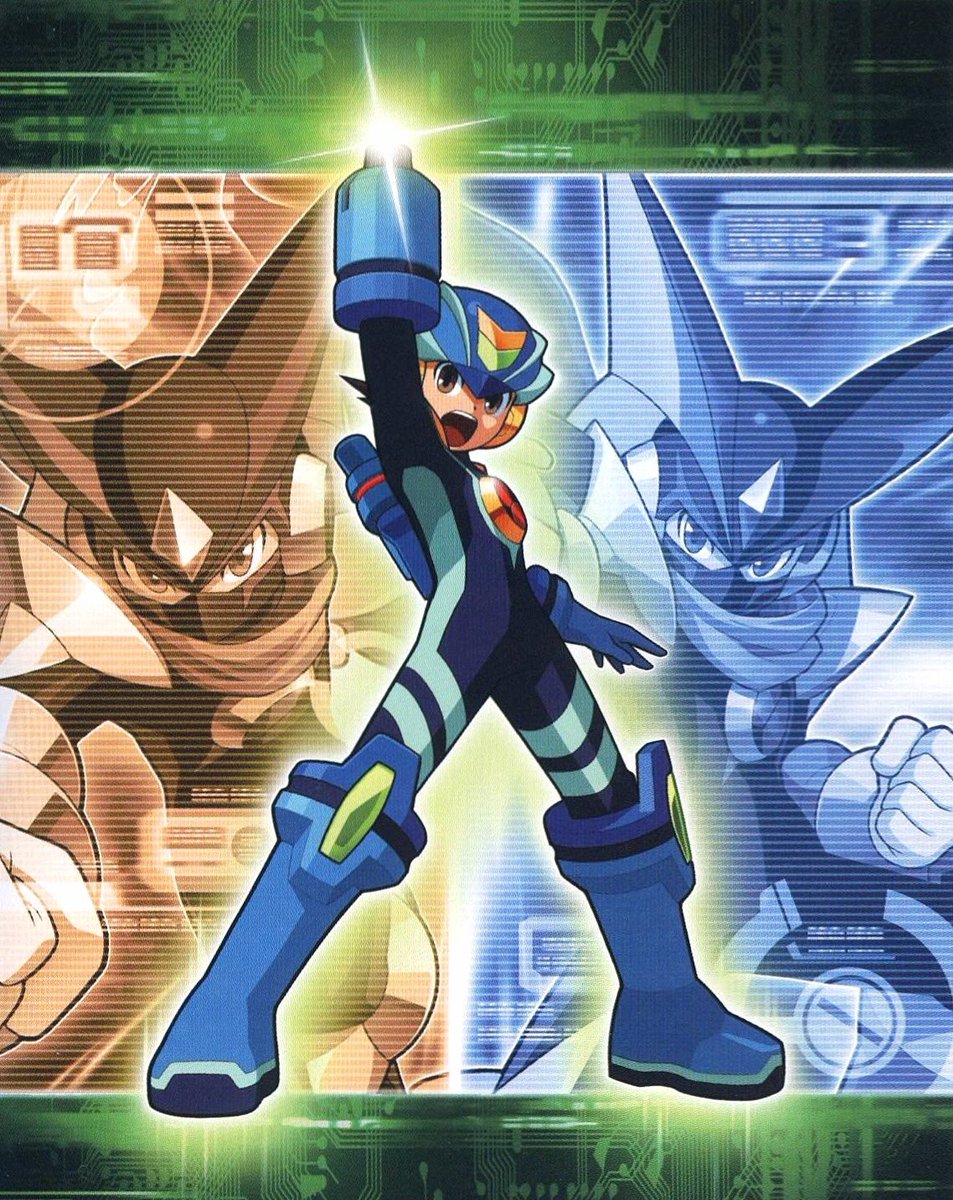 Rockman.EXE the Movie: The Program of Light and Darkness (anime film, 2005) Artist: Shinsuke Komaki (@daiouika0)