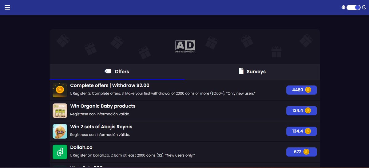 swedswap's tweet photo. 🚀 Exciting News! Introducing Adswedmedia - Your Ultimate Offerwall Network! 🚀

🔗 Visit our website at https://t.co/h7tp1VklkA to sign up and explore our exciting opportunities.

#Adswedmedia #OfferwallNetwork #Launch #Publishers  #Rewards #Opportunities https://t.co/RfZ0Xv1oUl