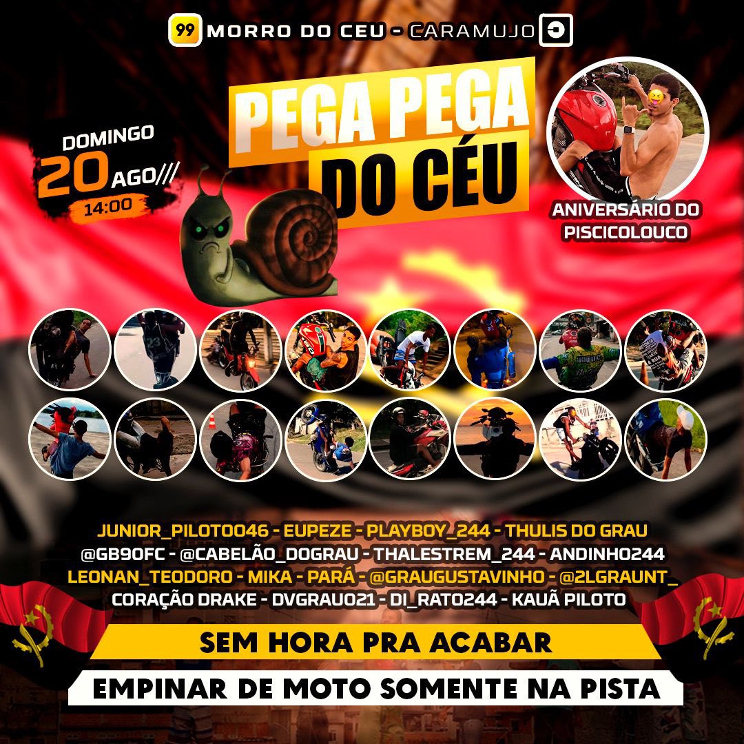 Pegapegadoceu's tweet photo. Dia 20 é tudo pelo pega pega do céu 🥳🥳🥳🥳🐌🇦🇴🚀 https://t.co/Wyg8p9uVKY