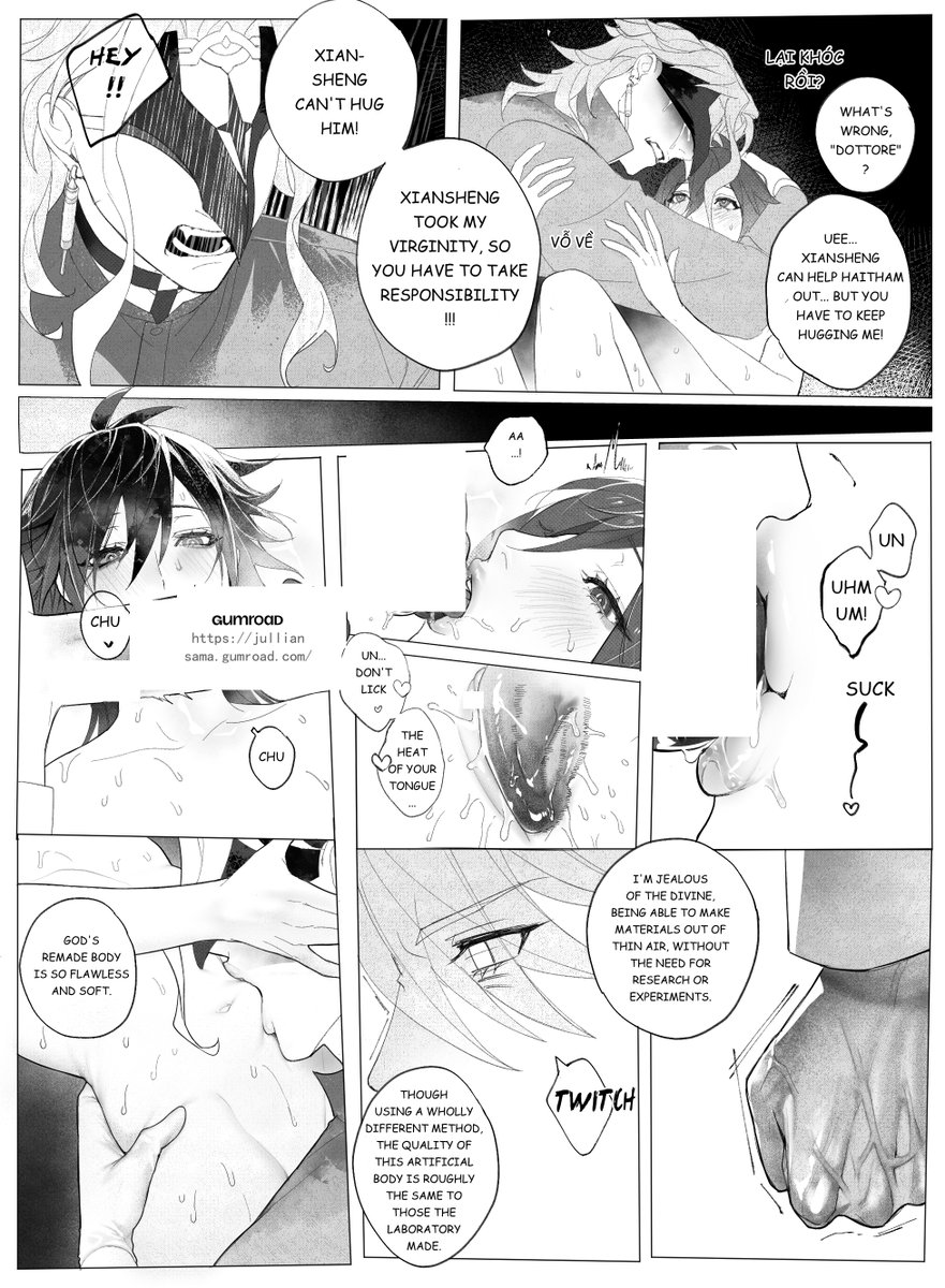 jullian_sama's tweet photo. p8-11
"Heavenly sweet" preview - Haitham + Dottore x Zhongli (#AllZhong) #HaiZhong
Gumroad link on my bio https://t.co/TZtYUCksMR