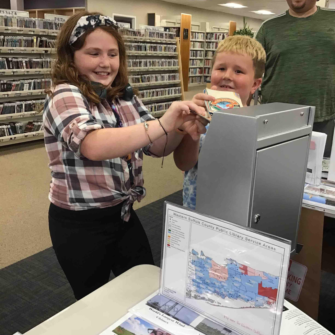 HauppaugePL's tweet image. Congratulations on finishing the Suffolk County Libraries Summer Tour!  We’re honored to be your 25th visit!  Good luck in the raffles! #HauppaugeLibrary #SuffolkLibraryTour #SummerLibraryTour23