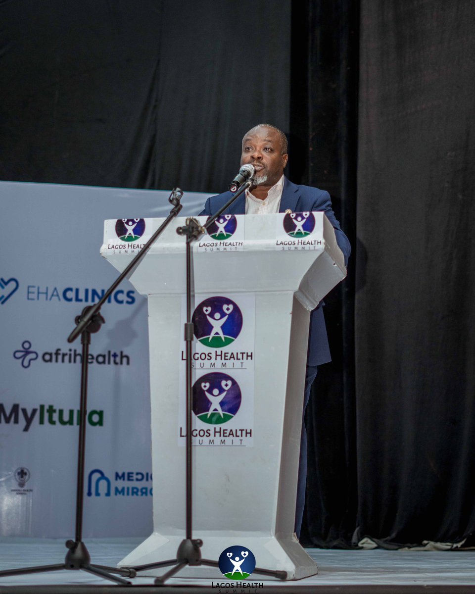NHIF_HCA's tweet photo. @GEHealthCare @JNCILtd @hcaconsult @EHAClinics @SvengenHealth @nucleusisafrica @afrihealthltd @Thebridgeclinic @pshan_alliance @anadach @HSCLimited @8medicalng @ClinaLancet A remarkable Keynote address delivered by The Permanent Secretary on health, Dr. Olusegun Ogboye, representing The Executive Governor Of Lagos State. @followlasg 
 His impactful words resonated with vision, emphasizing the government's unwavering commitment to healthcare. https://t.co/eBhjN4Zi2w