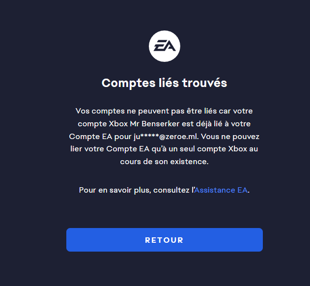 MrBenserker's tweet photo. @EAHelp mon compte Xbox a été associer a une adresse "fake" "pirate" possible de voir pour délier le compte car votre syst��me d'assistance ne fonctionne pas, une catastrophe ... https://t.co/DUPepaFcJO