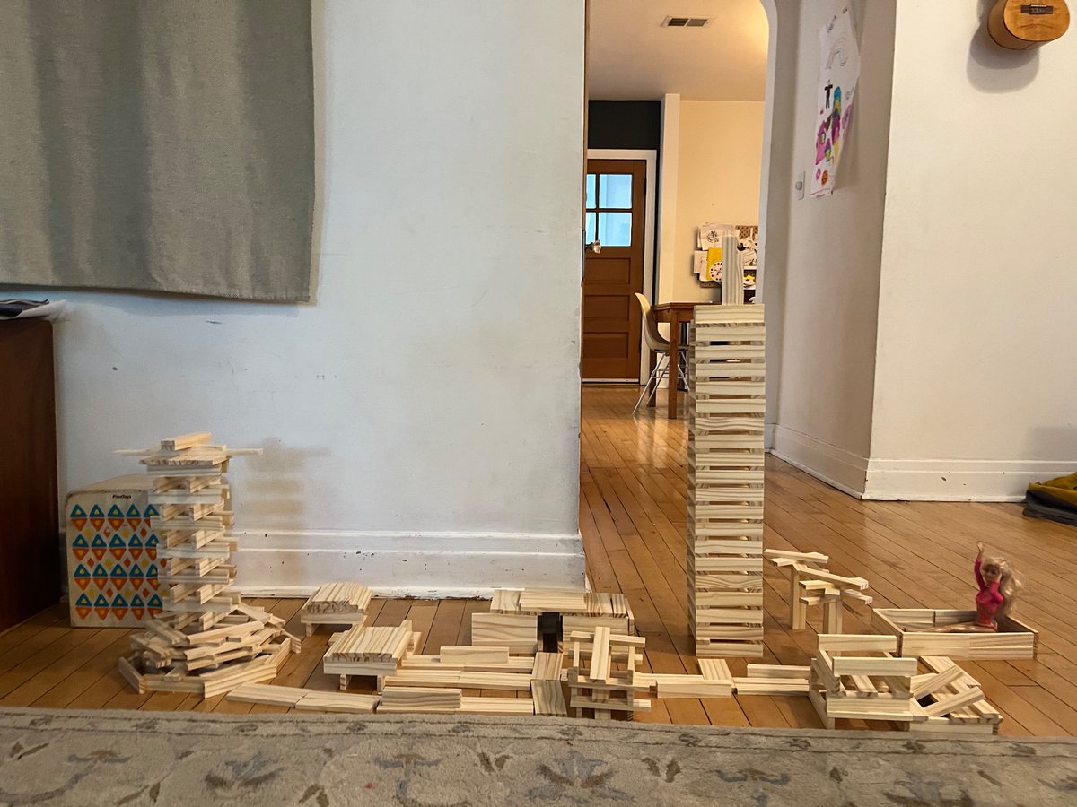 These pine wood Keva blocks may be the best kid’s toy I’ve ever purchased. The 9yo has been enthralled for hours.