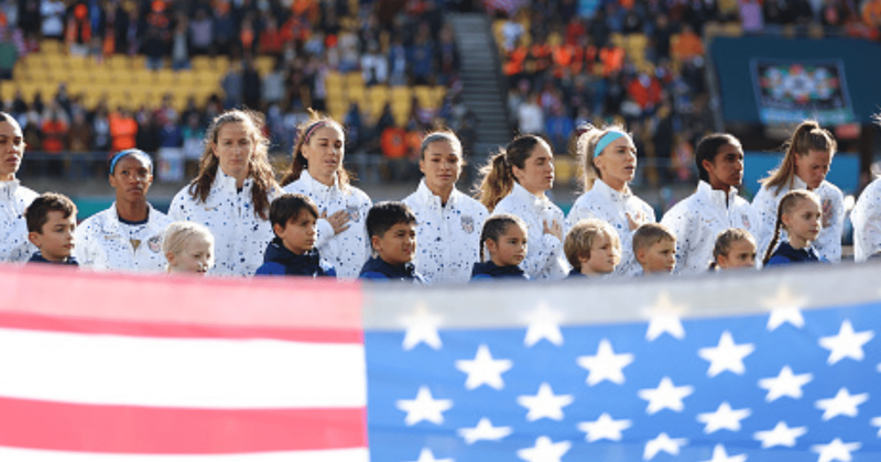 david_wisconsin's tweet photo. I am so done with the USA Women's Soccer team.  After watching disrespect for the country being shown, I'm rooting for whoever plays vs them.  I hope they lose and go home losers because the majority of them are losers.  Sorry for those on the team that actually love their country.  You're on the wrong team.