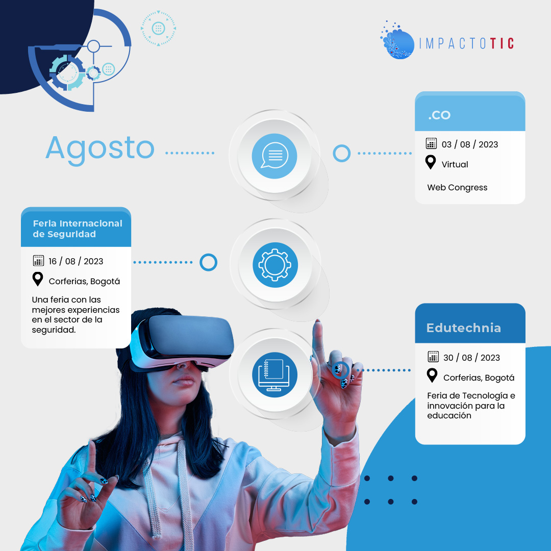 ImpactoTIC's tweet image. ¡Somos aliados de los eventos más innovadores y grandes de la industria tecnológica!

Por eso, no te puedes desconectar de ninguno de nuestros próximos encuentros, hechos para todos los fanáticos del sector. 🤖📢

#EventosTIC