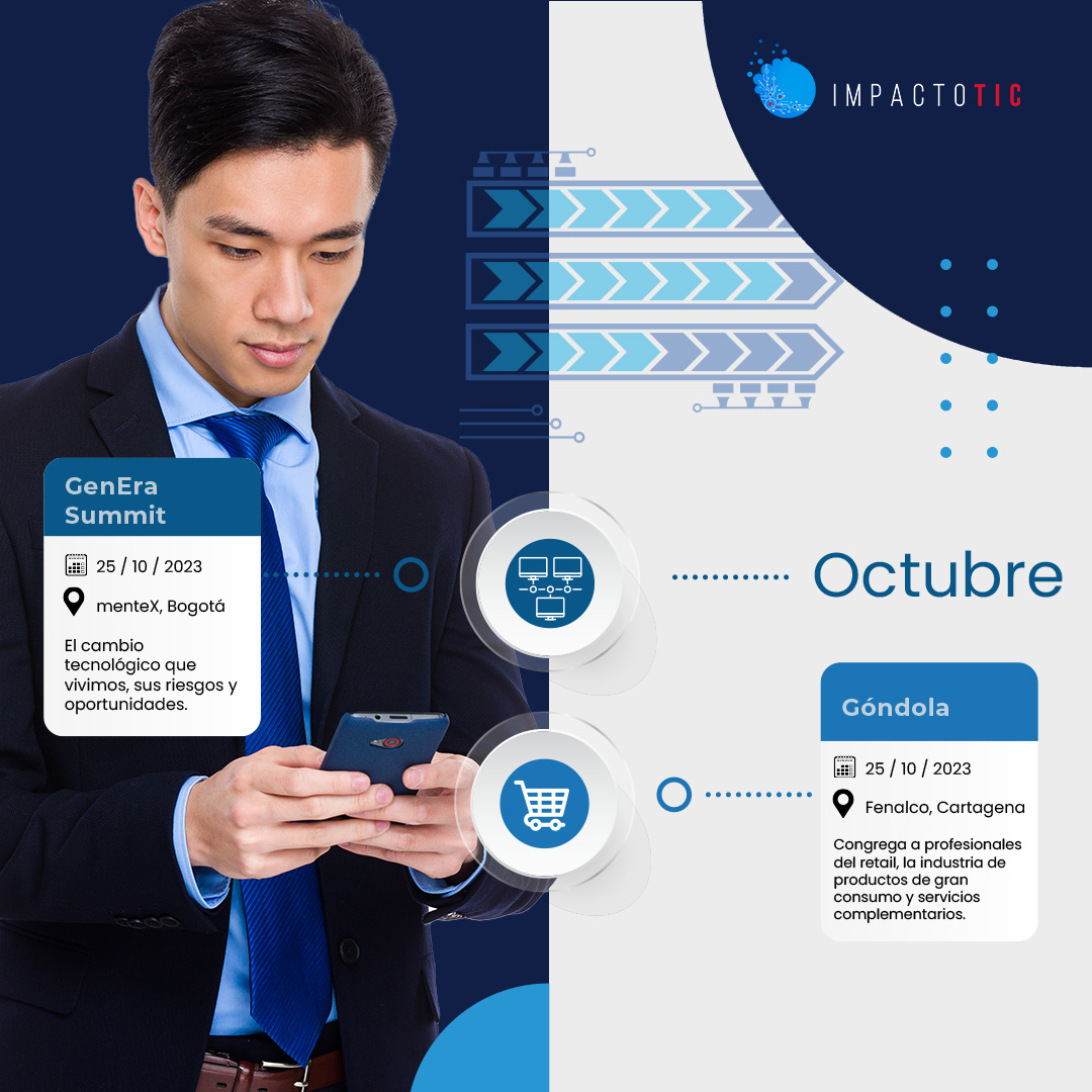 ¡Somos aliados de los eventos más innovadores y grandes de la industria tecnológica!

Por eso, no te puedes desconectar de ninguno de nuestros próximos encuentros, hechos para todos los fanáticos del sector. 🤖📢

#EventosTIC