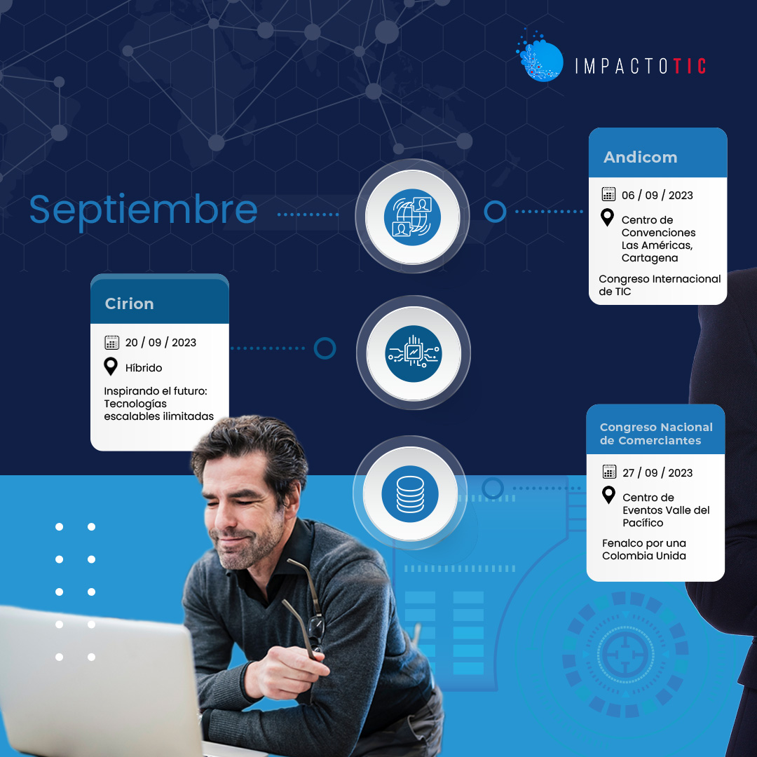 ImpactoTIC's tweet image. ¡Somos aliados de los eventos más innovadores y grandes de la industria tecnológica!

Por eso, no te puedes desconectar de ninguno de nuestros próximos encuentros, hechos para todos los fanáticos del sector. 🤖📢

#EventosTIC