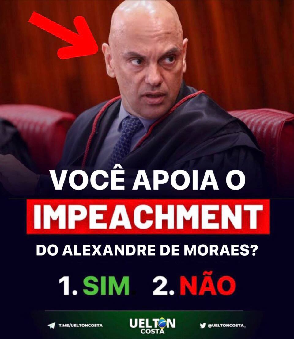 🚨O povo exige o impeachment de Alexandre de Moraes! Marque seu Senador nos comentários pedindo providências.🇧🇷👍