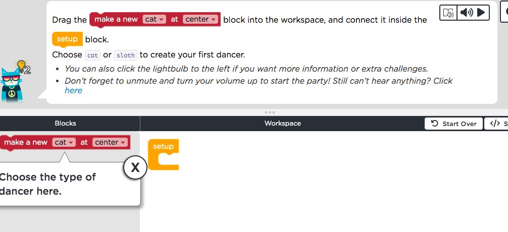Today I tried Hour of Code for the first time. I was trying out the dance party code activity. It took me a few tries to get a hang of how the code works. The website gives you clear step-by-step instructions to work through the activity.
#HourofCode, #edtech, #EDUC387