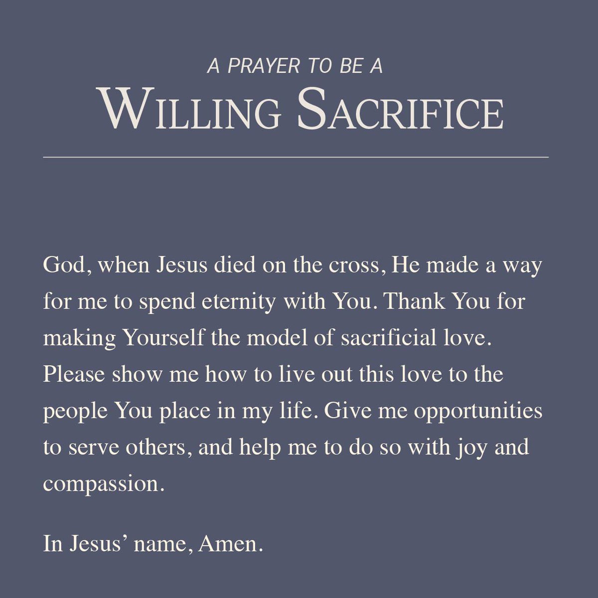 How can you sacrificially serve others?