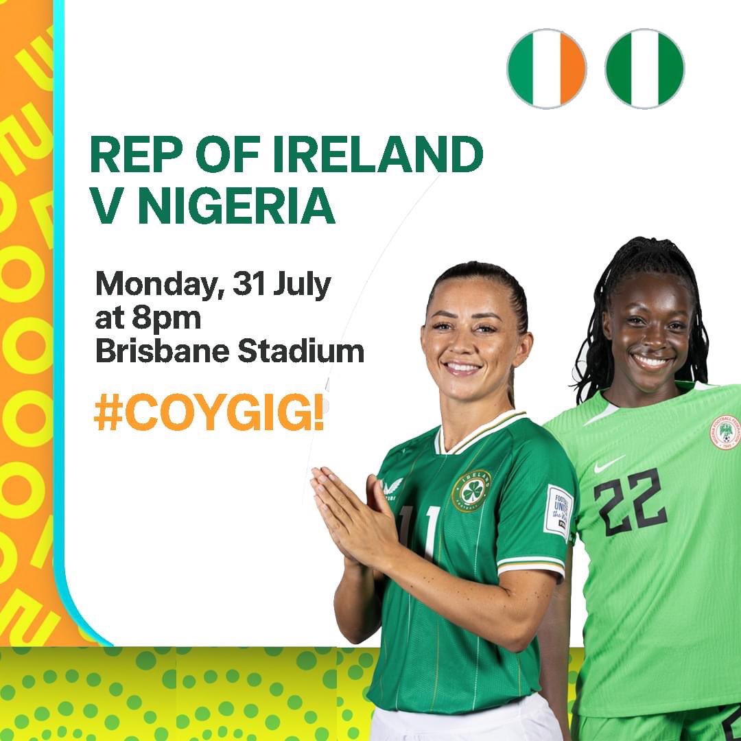 irishsupportqld's tweet photo. What a weekend to be Irish in Brisbane! 
𝗦𝗮𝘁𝘂𝗿𝗱𝗮𝘆, 𝟮𝟵𝘁𝗵 𝗝𝘂𝗹𝘆: 𝗦𝘁𝗮𝘁𝗲 𝗙𝗼𝗼𝘁𝗯𝗮𝗹𝗹 𝗙𝗶𝗻𝗮𝗹𝘀
&amp; 𝗣𝗼𝗽 𝗨𝗽 𝗚𝗮𝗲𝗹𝘁𝗮𝗰𝗵𝘁:
𝐒𝐮𝐧𝐝𝐚𝐲, 𝟑𝟎𝐭𝐡 𝐉𝐮𝐥𝐲: 𝐈𝐀𝐒𝐀𝐐 𝐈𝐫𝐢𝐬𝐡 𝐅𝐚𝐧 𝐃𝐚𝐲
𝐌𝐨𝐧𝐝𝐚𝐲, 𝟑𝟏𝐬𝐭 𝐉𝐮𝐥𝐲: #IRLvNGA #coygig #FIFAWWC https://t.co/TKYE4bSs4s