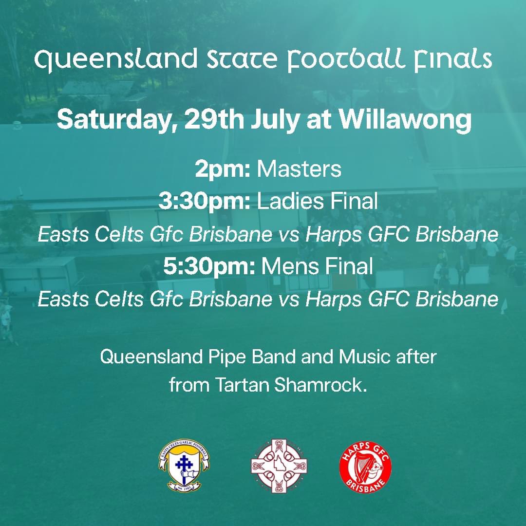 irishsupportqld's tweet photo. What a weekend to be Irish in Brisbane! 
𝗦𝗮𝘁𝘂𝗿𝗱𝗮𝘆, 𝟮𝟵𝘁𝗵 𝗝𝘂𝗹𝘆: 𝗦𝘁𝗮𝘁𝗲 𝗙𝗼𝗼𝘁𝗯𝗮𝗹𝗹 𝗙𝗶𝗻𝗮𝗹𝘀
&amp; 𝗣𝗼𝗽 𝗨𝗽 𝗚𝗮𝗲𝗹𝘁𝗮𝗰𝗵𝘁:
𝐒𝐮𝐧𝐝𝐚𝐲, 𝟑𝟎𝐭𝐡 𝐉𝐮𝐥𝐲: 𝐈𝐀𝐒𝐀𝐐 𝐈𝐫𝐢𝐬𝐡 𝐅𝐚𝐧 𝐃𝐚𝐲
𝐌𝐨𝐧𝐝𝐚𝐲, 𝟑𝟏𝐬𝐭 𝐉𝐮𝐥𝐲: #IRLvNGA #coygig #FIFAWWC https://t.co/TKYE4bSs4s